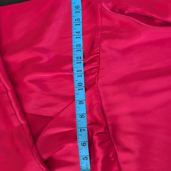 Long Sleeve V-Neck Empire Waist Blouse- Hollywood Pink Sz. 4 - Picture 12 of 15